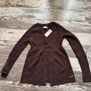 Hollister Women's Chocolate Cardigan Sweater
